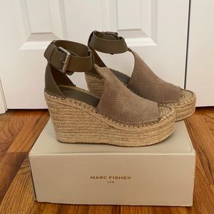 Marc Fisher LTD Annie Suede Espadrille Wedge
